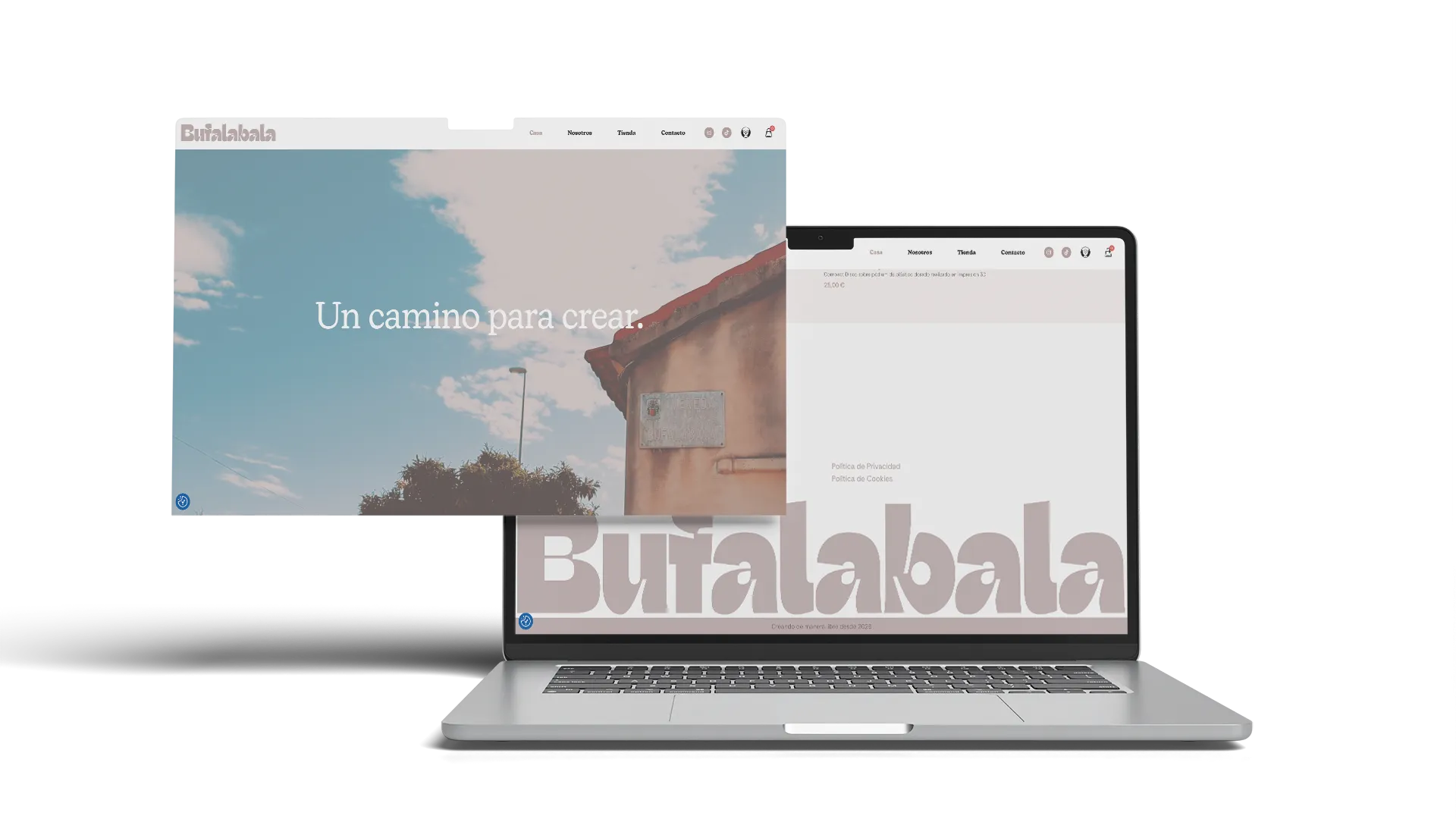 Bufalabala — home o grid de tienda con la mezcla de disciplinas y estilo minimalista